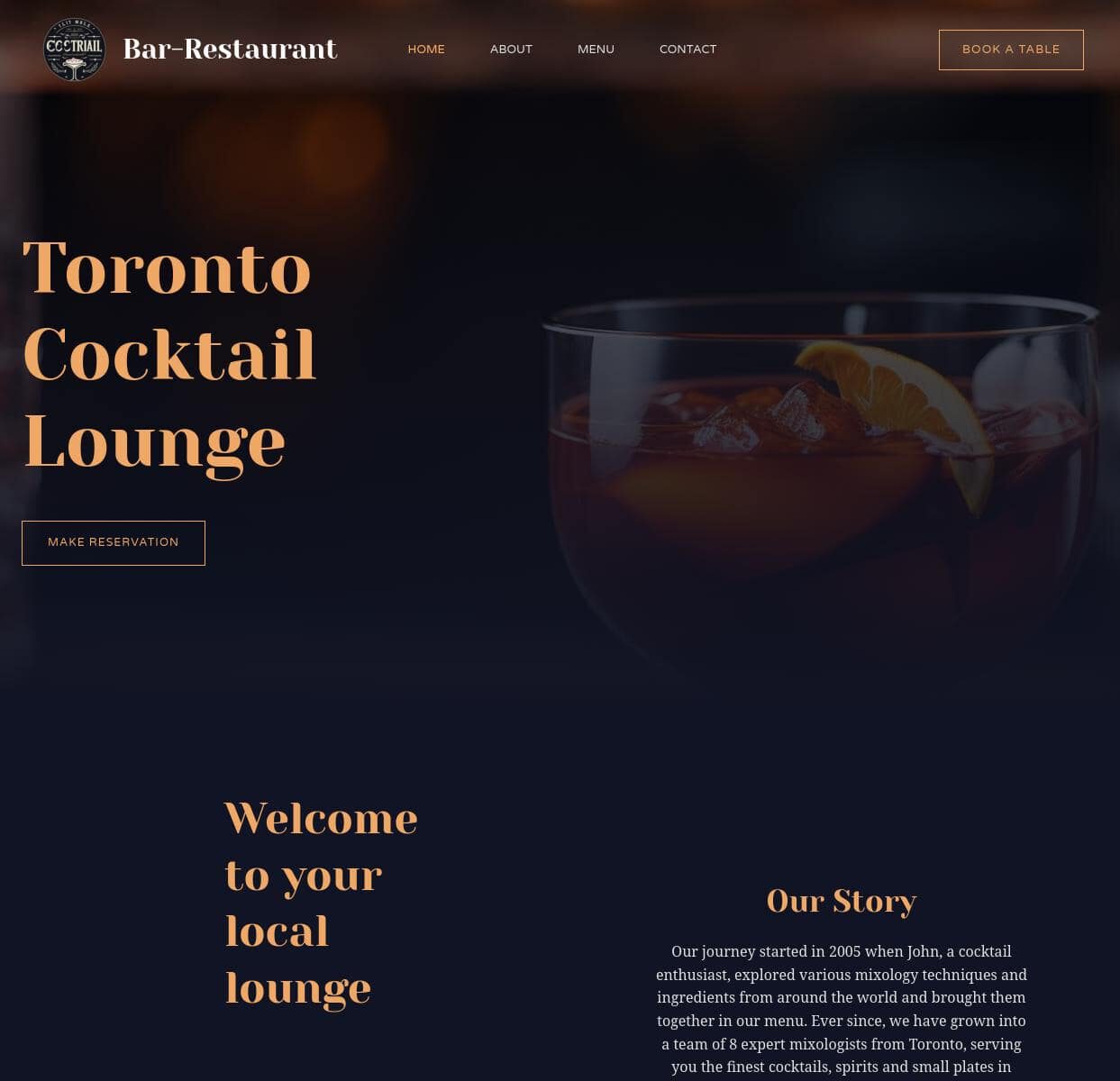 Portfolio: Toronto Cocktail Lounge